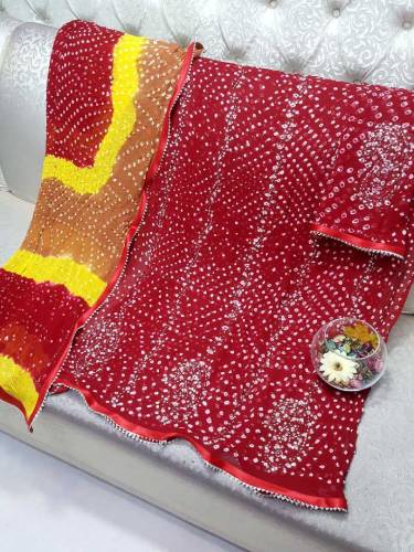 Mukesh Chandi Patti Stylish Work on Trending Chunri Work Handmade
