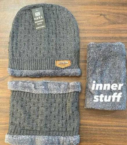 Beanie wool cap neck warmer