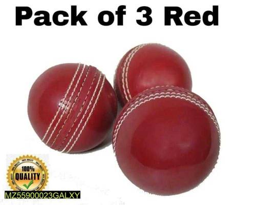 Pack of 3 Cricket Rubber Soft Practice Balls 