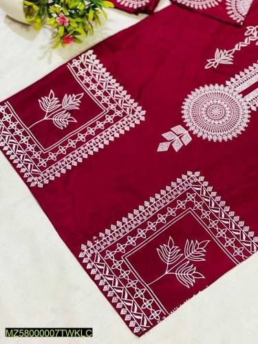 2pc suit for women stitched printed linen