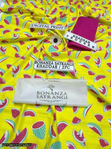 Bonanza 2 pcs Women's Unstitched khaddar Printed suit 
