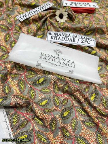 Bonanza 2 pcs Women's Unstitched khaddar Printed suit 