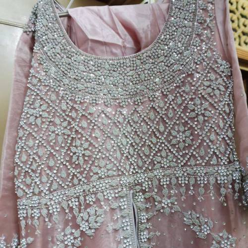 Bridal waleema maxi tea pink color 