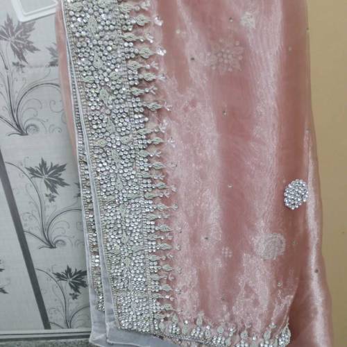 Bridal waleema maxi tea pink color 