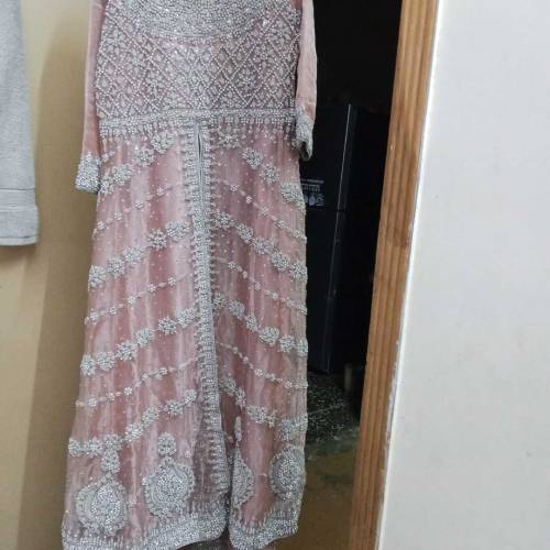 Bridal waleema maxi tea pink color 