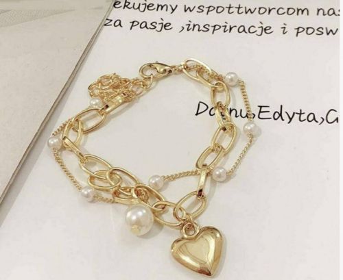 Layered Heart Bracelet