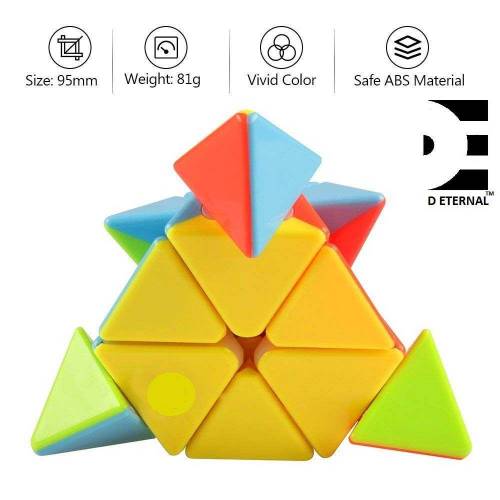 ETERNAL Speed Cube Combo Set Of 3X3X3 And Pyraminx Pyramid Triangle Hi