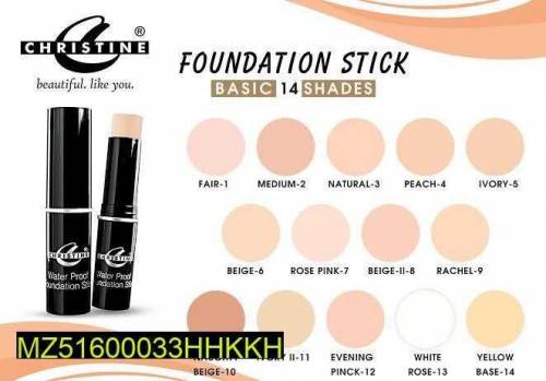 matte and poreless high coverage Stick Foundation, Christine.