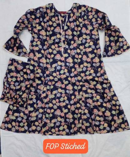 2 Pieces Cotton Kurti Suit 