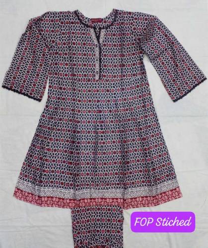 2 Pieces Cotton Kurti Suit 