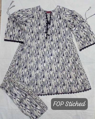 2 Pieces Cotton Kurti Suit 