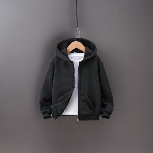 Men's Stitched Fleece Plain Hoodie For Winter 