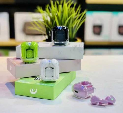 Air31 Wireless Earbuds Transparent With Deep Bass & Battery Display 