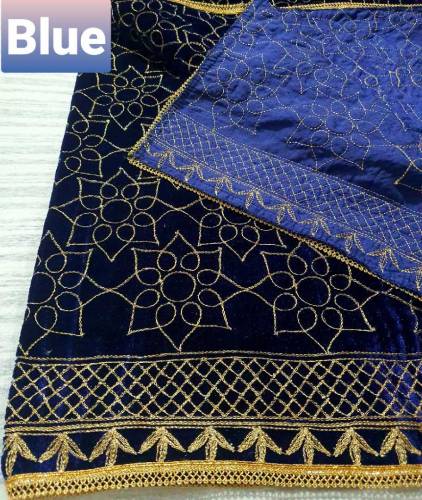 velvet embroidered shawl winter special in wedding season bridal shawl