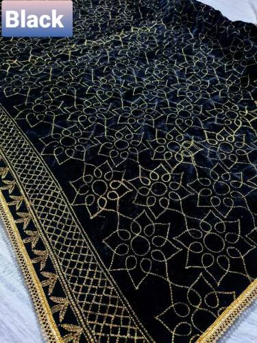 velvet embroidered shawl winter special in wedding season bridal shawl