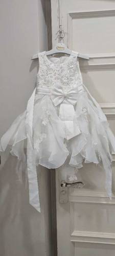 kids white net frock
