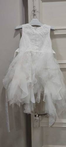 kids white net frock