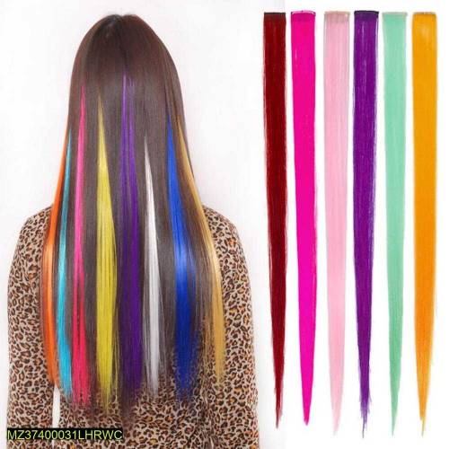 •  Material: Synthetic Hair•  Product Type: Multicolor Hair Extensions