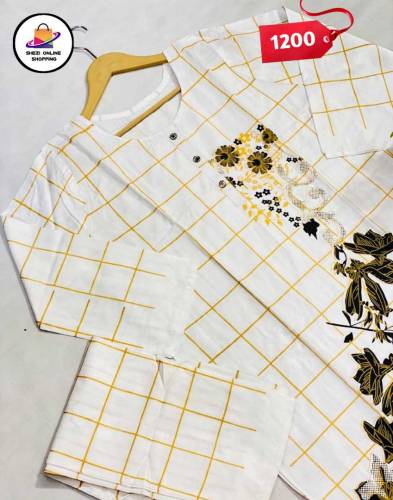 2 Pcs Women Stitched Lawn Printed Suit ♥️ Whatsapp: 03438120738