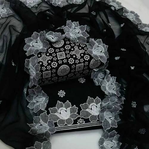 Embroidered 2pc Unstitched suit