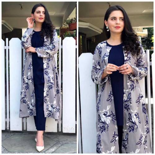 silk 3 Pc gawn for women