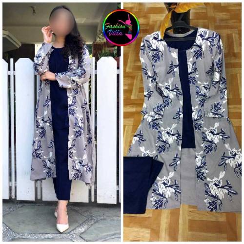 silk 3 Pc gawn for women