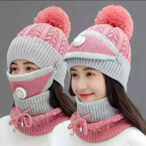 Women Warm wool Cap