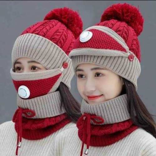 Women Warm wool Cap