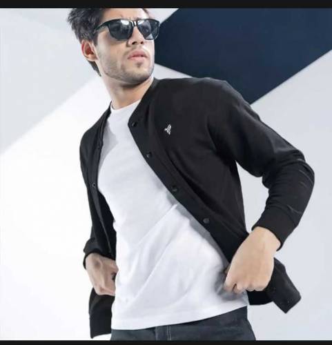 FITTED Black Varsity Jacket for Men - Stylish and Premium Quality Oute