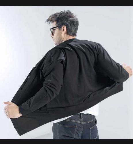 FITTED Black Varsity Jacket for Men - Stylish and Premium Quality Oute