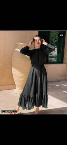 *: Chiffon Frill Dress*