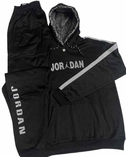 2 PCs Men's Stitched Hoodie Tracksuit 