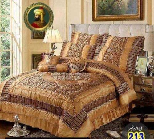 🤩14 pcs jacquard silk dobble bed👈 Razai set 🔥 👉Free home delivery 