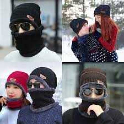 Premium Quality Winter Warm Knitted Cap & Neck Warmer