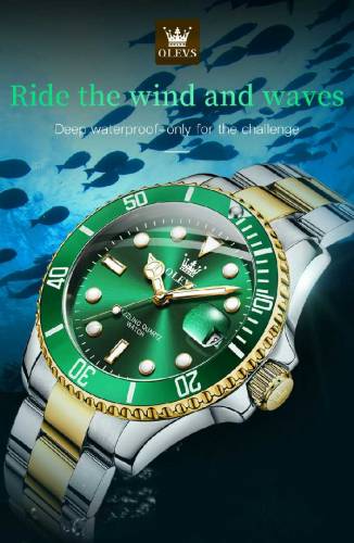 .OLEVS Mens Quartz Watches Top Brand Luxury Business Waterproof Lumin