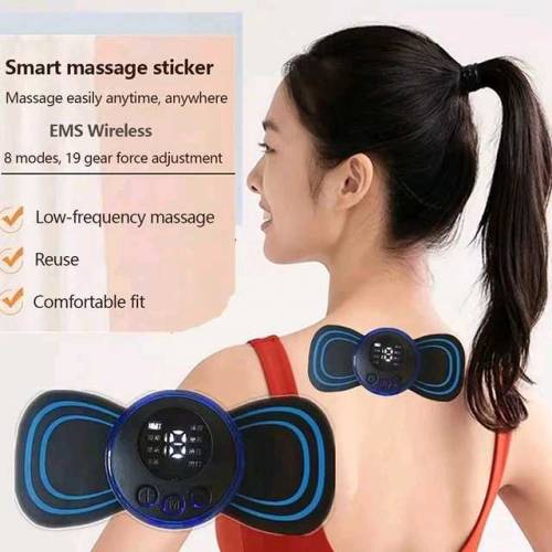 Portable EMS Mini Electric Neck Back Body Massager 