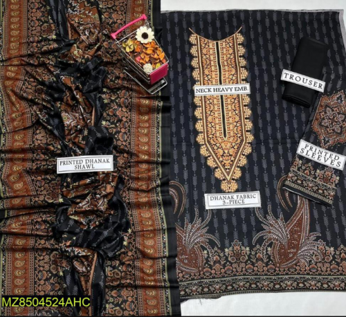 women's unstitched embroided suit 
