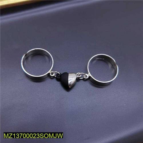 2 pcs Trendy hart Magnetic effect Rings