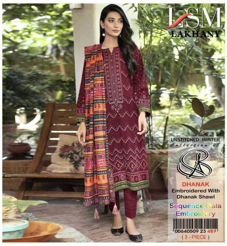 Women Unstitched Clothes 3pc