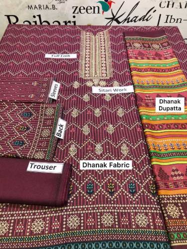Women Unstitched Clothes 3pc