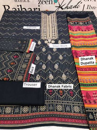 Women Unstitched Clothes 3pc