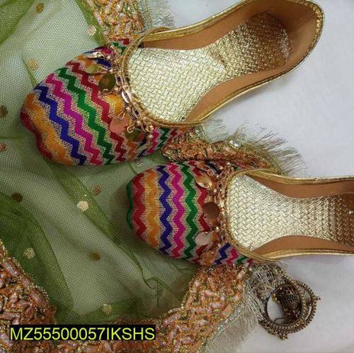 multicolor jamawar khussa
