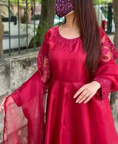 Side Cut Embroidery Maxi