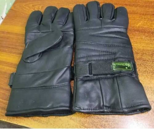 Black sheep leather Biker Gloves 