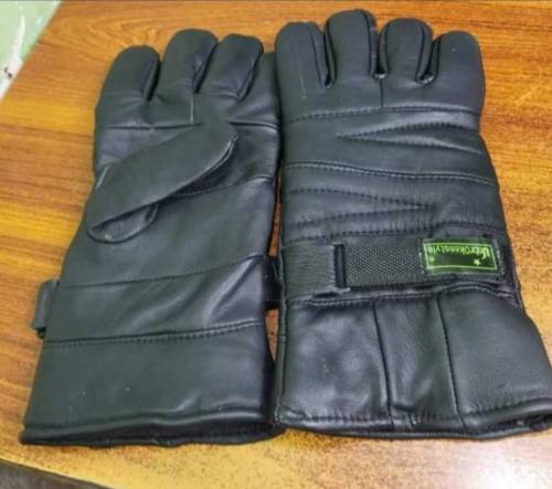 Black sheep leather Biker Gloves 