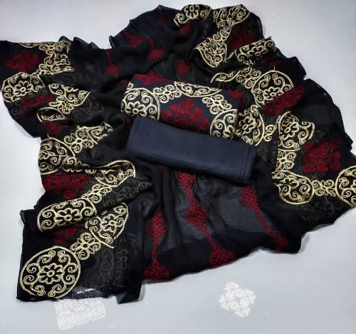 Lenin embroidered 3 pis unstitch drss