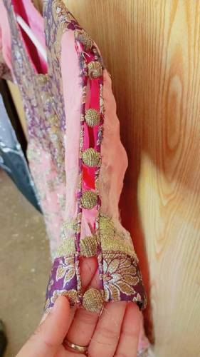 tea pink colour party wear 3 pcs dress
