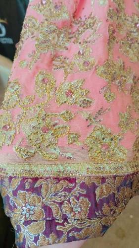 tea pink colour party wear 3 pcs dress