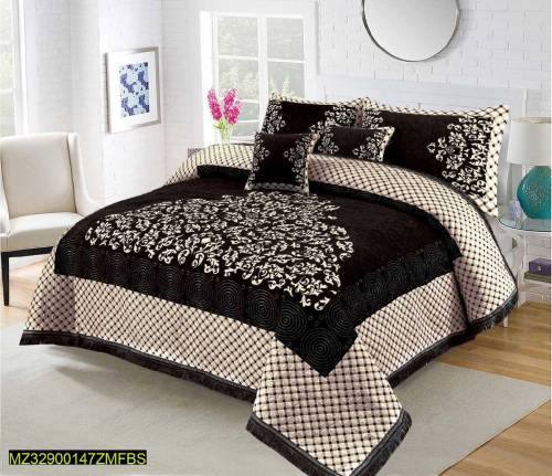 5 pcs bedsheets valvet bridal set