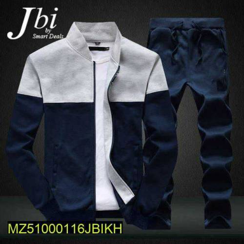 track suit grey and blue